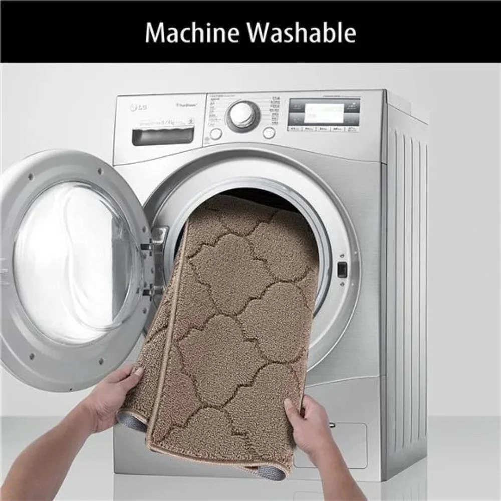 24x36, Non-Slip Absorbent Resist Dirt Door Mats, Machine Washable, Beige